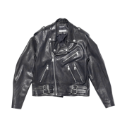 Enfants Riches Deprimes Rose Buckle Moto Jacket Black
