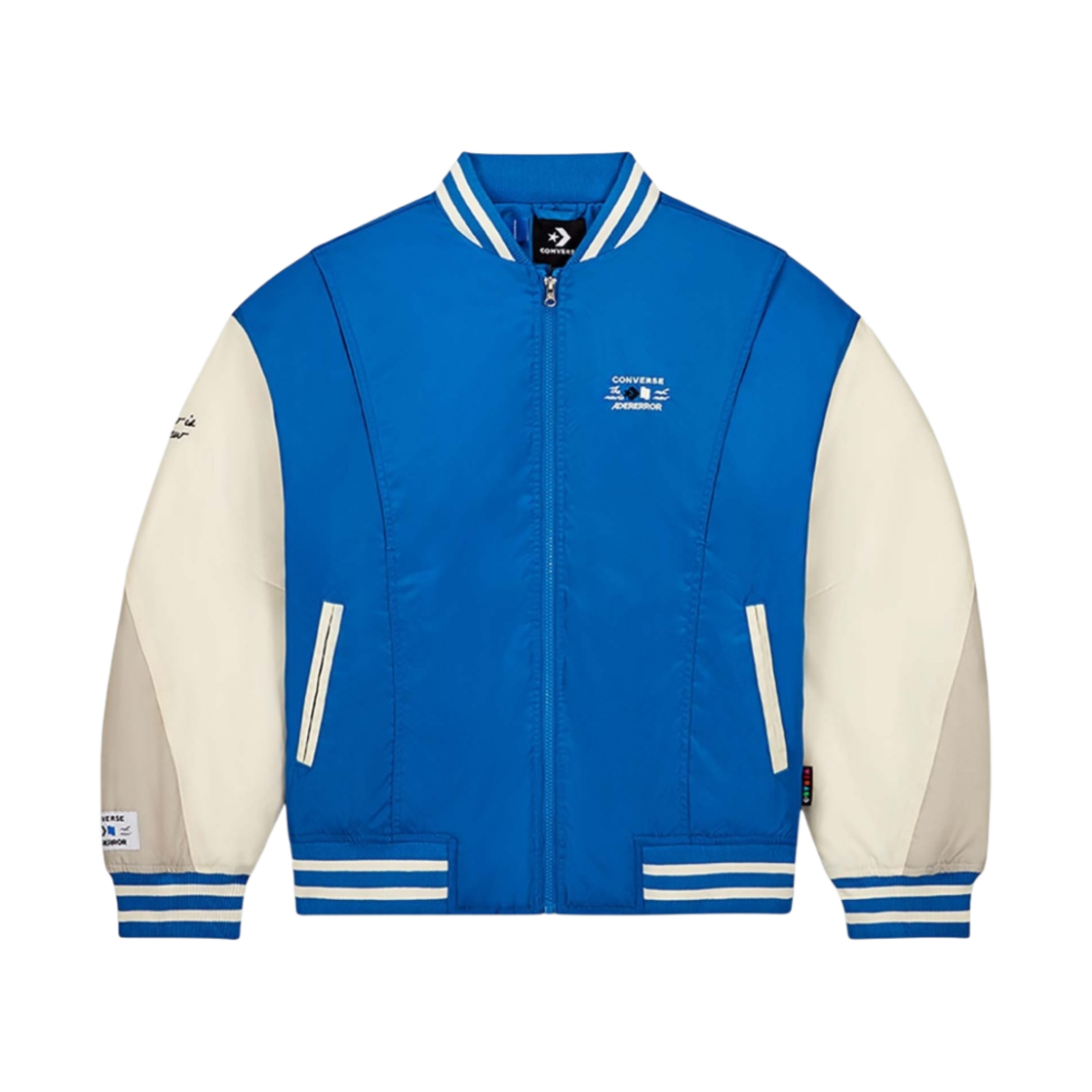10025391-A01 Converse x Ader Error Shapes Varsity Jacket Cobalt