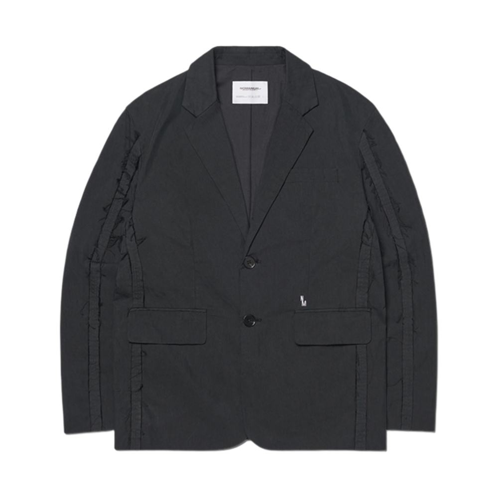 노매뉴얼 러프 컷 오버사이즈 자켓 블랙