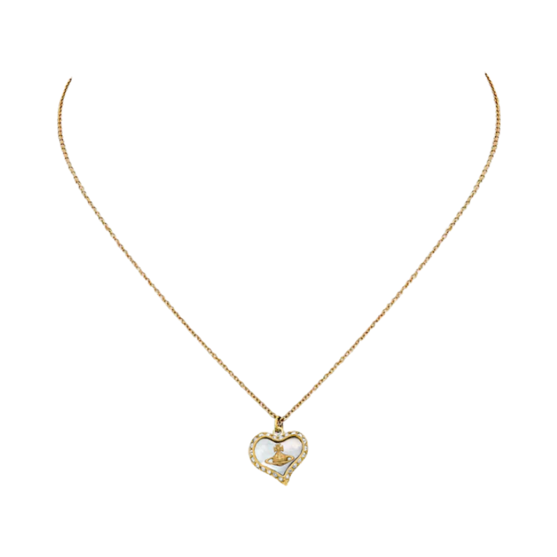 비비안 웨스트우드 페트라 펜던트 골드 화이트(Vivienne Westwood Petra Pendant Gold White)