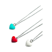 Frica Boys & Girls Heart Necklace Silver