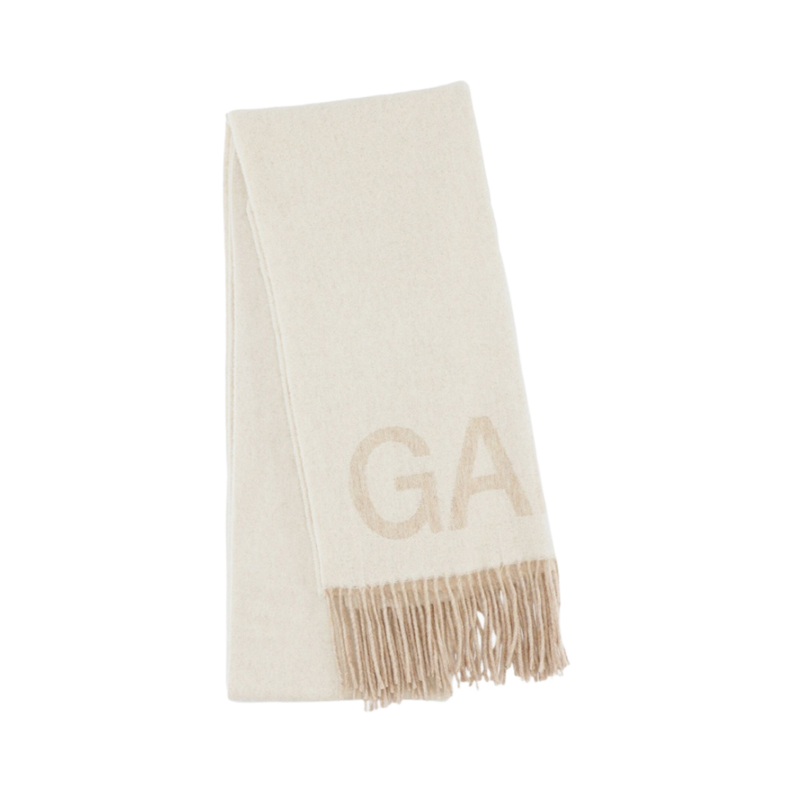 가니 프린지 울 스카프 에그렛(Ganni Fringed Wool Scarf Egret)