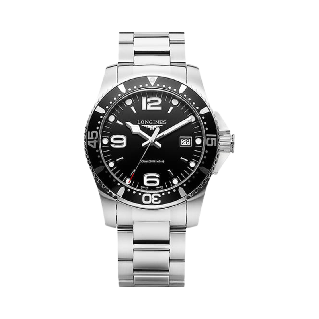 론진 하이드로콘퀘스트 쿼츠 41mm 스테인리스 스틸 블랙(Longines Hydroconquest Quartz 41mm Stainless Steel Black)