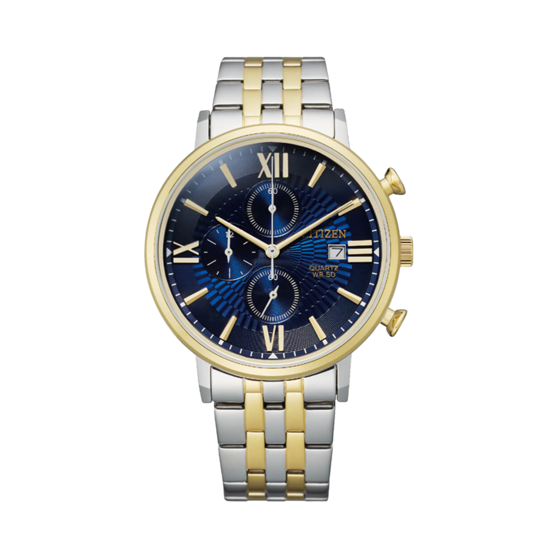 시티즌 드레스 쿼츠 크로노그래프 41mm 스테인리스 스틸 블루 스틸(Citizen Dress Chronograph Quartz 41mm Stainless Steel Blue Steel) - 1