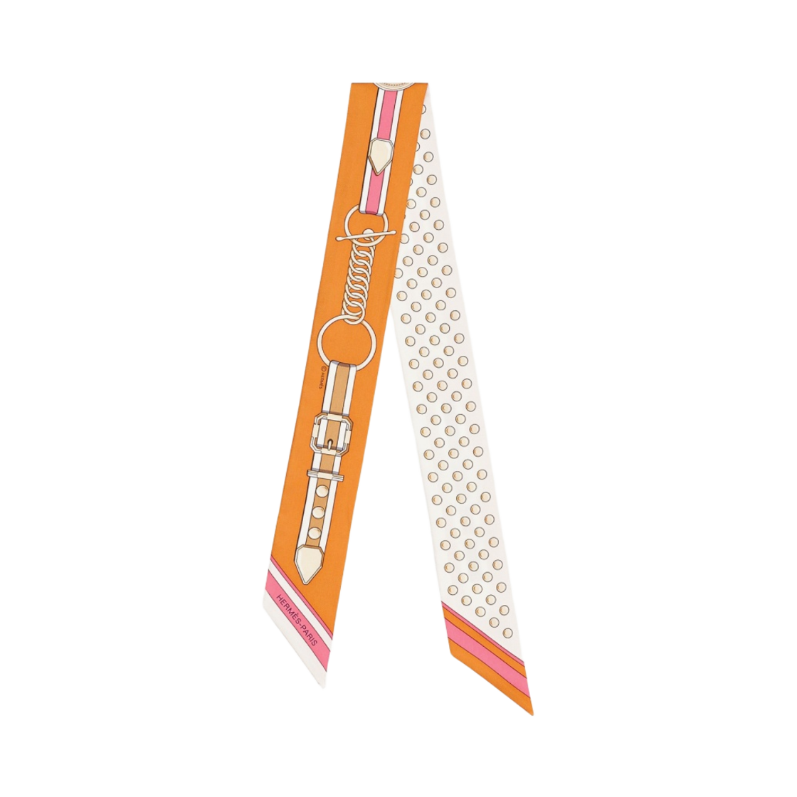 H063778S21 (W) Hermes Grand Tralala Twilly Creme Roux Corail