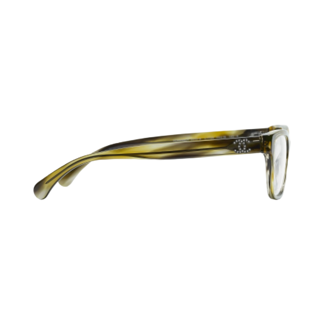 샤넬 스퀘어 프레임 아세테이트 & 그린 톨토이즈(Chanel Rectangle Eyeglasses Acetate & Green Tortoise) - 3