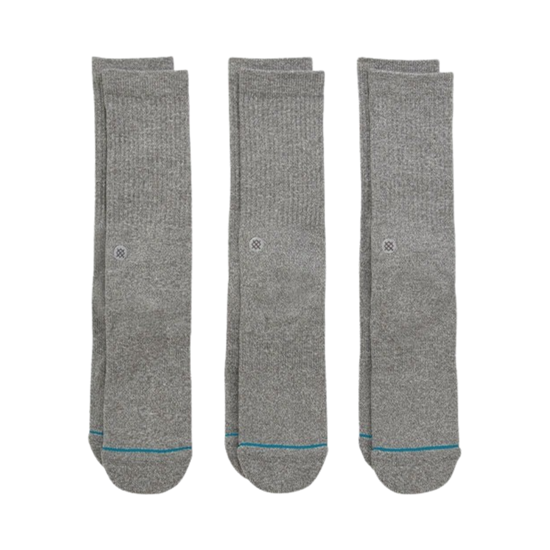 스탠스 아이콘 크루 3팩 그레이 헤더