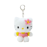 Sanrio Hello Kitty Floral Houndstooth Series Plush Mascot Keychain