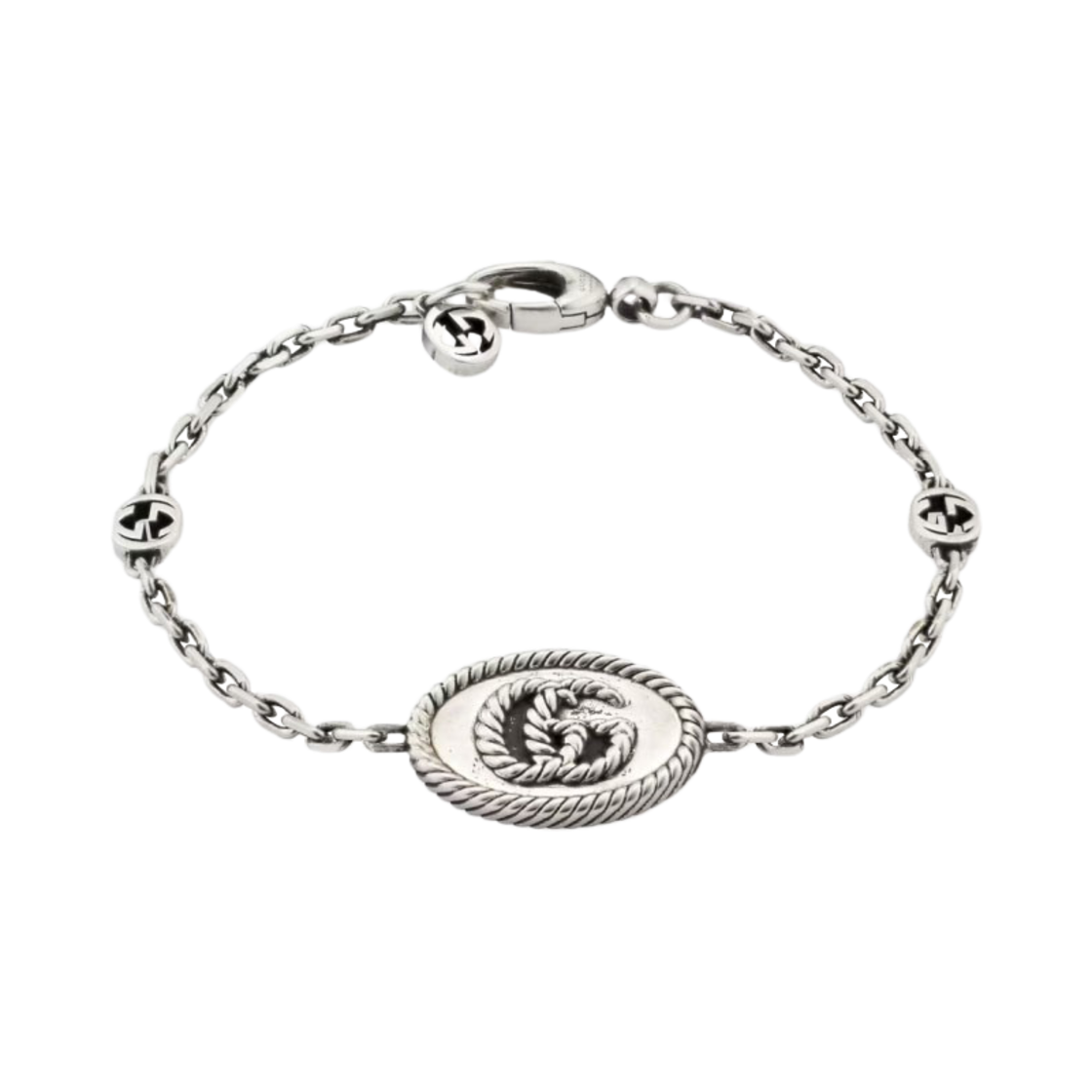 구찌 더블 G 브레이슬릿 빈티지 피니시 925 스털링 실버(Gucci Double G Bracelet 925 Sterling Silver with Aged Finish)