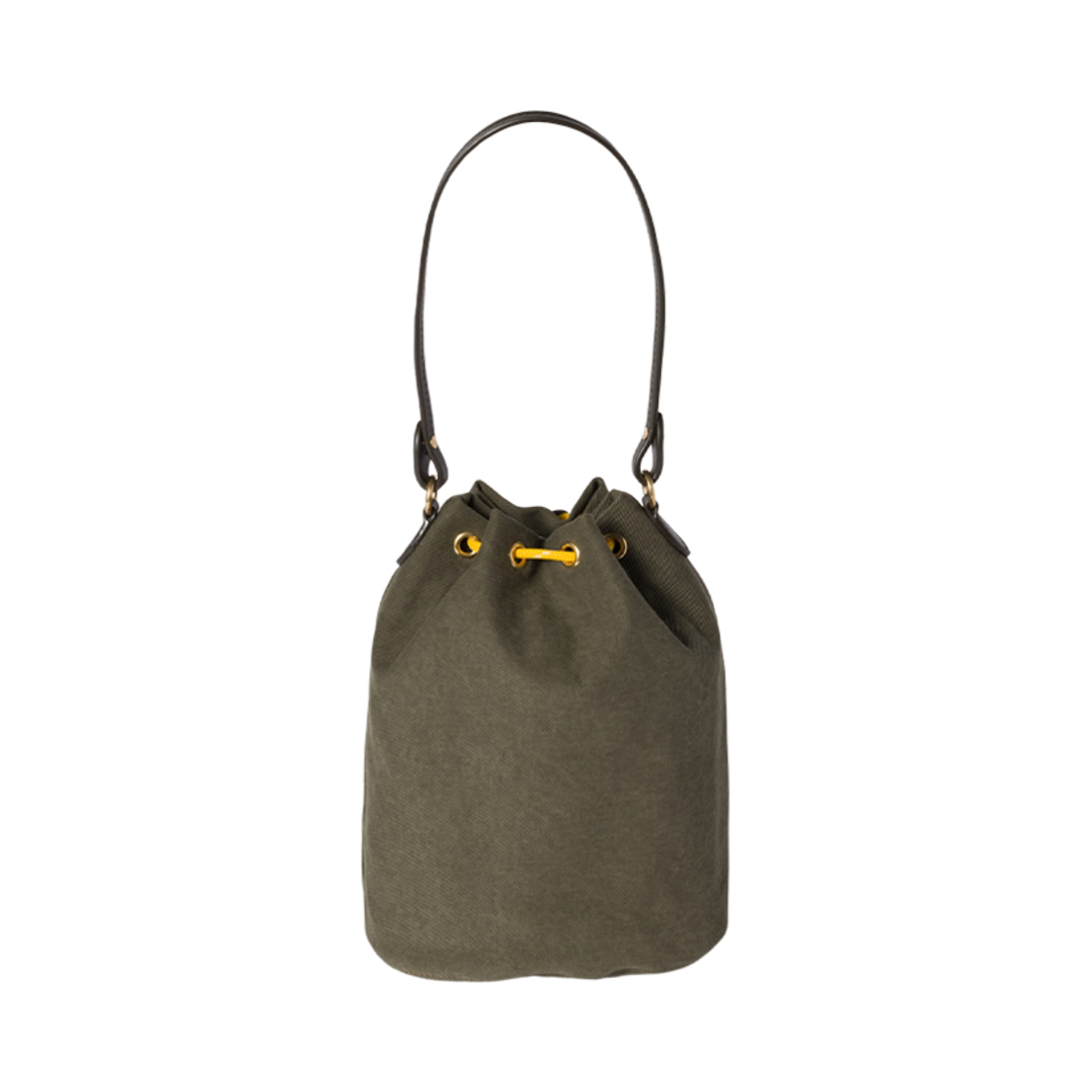 미우 미우 개버딘 파우치 올리브 그린 옐로우(Miu Miu Gabardine Pouch Olive Green Yellow) - 3