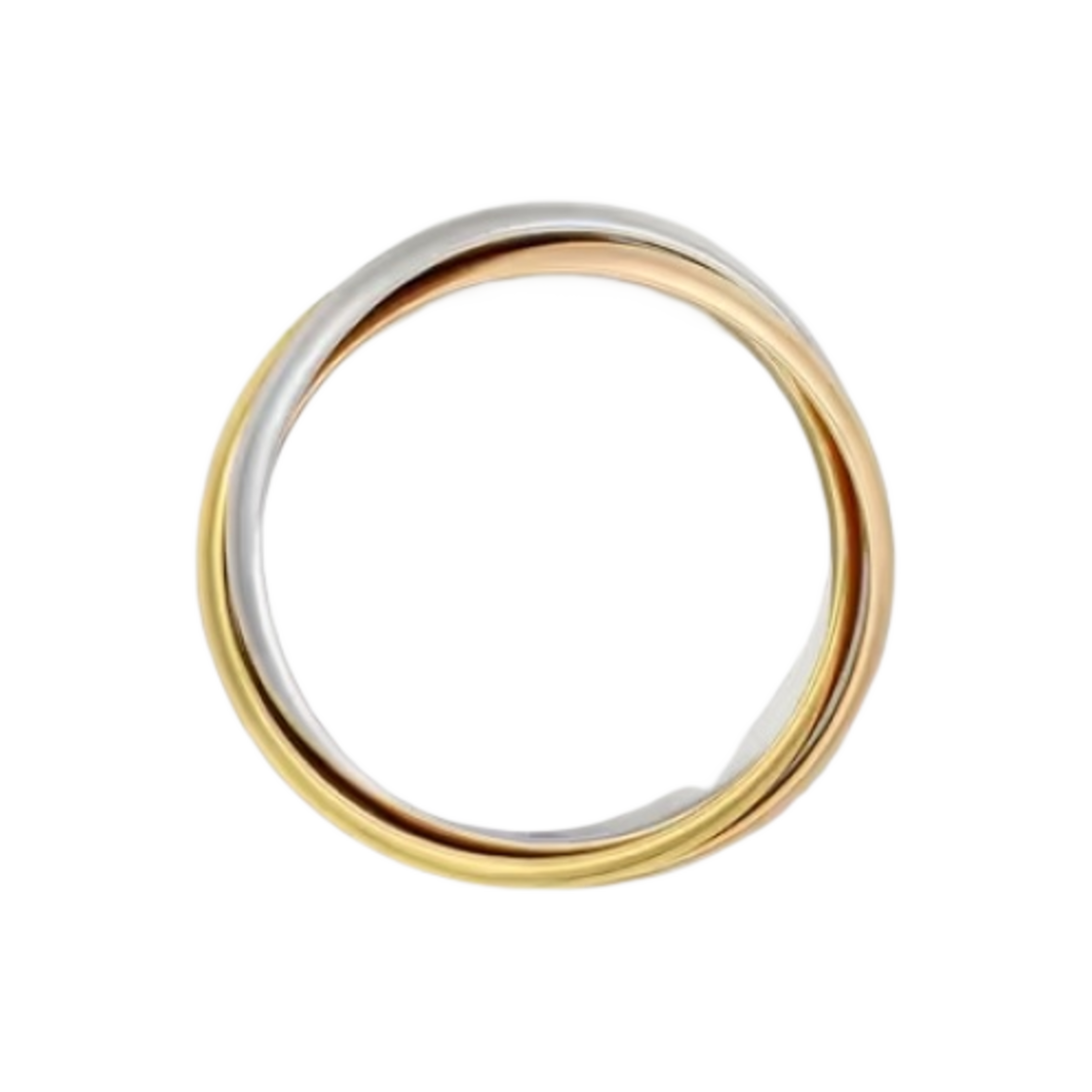 까르띠에 트리니티 링 클래식 화이트 골드 옐로우 골드 로즈 골드(Cartier Trinity Ring Classic White Gold Yellow Gold Rose Gold) - 2