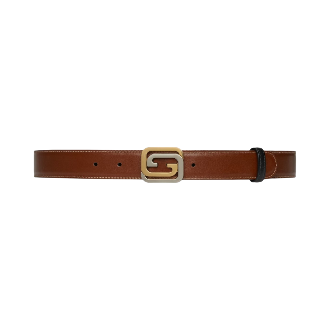 구찌 스퀘어 인터로킹 G 리버시블 벨트 블랙 브라운(Gucci Reversible Belt with Squared Interlocking G Black Brown) - 2