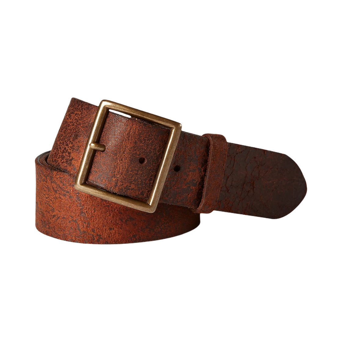 더블알엘 디스트레스드 레더 벨트 디스트레스드 탄(Double RL Distressed Leather Belt Distressed Tan)