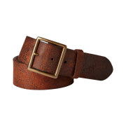 Double RL Distressed Leather Belt Distressed Tan