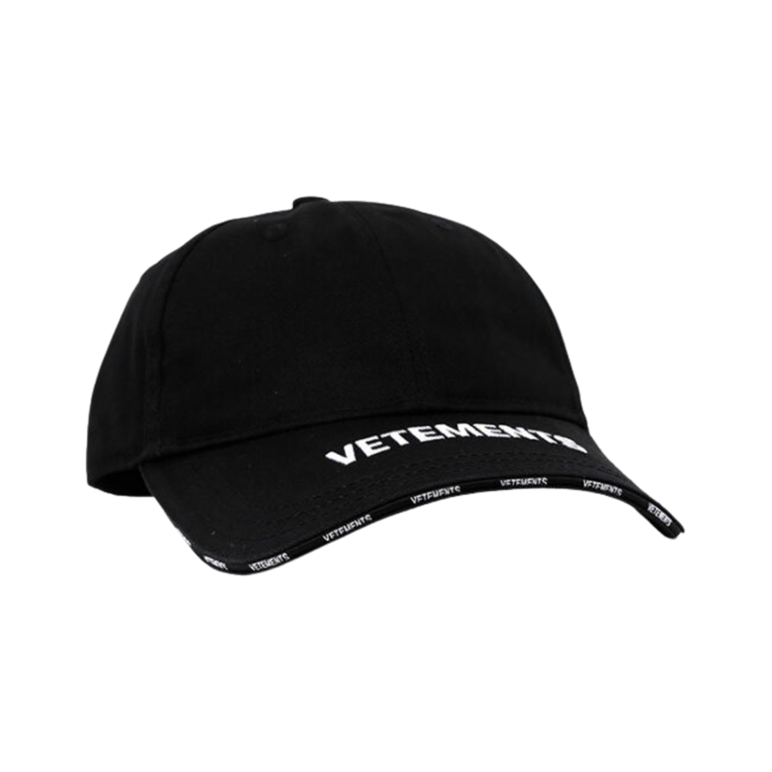 베트멍 로고 베이스볼 캡 블랙(Vetements Logo Baseball Cap Black)