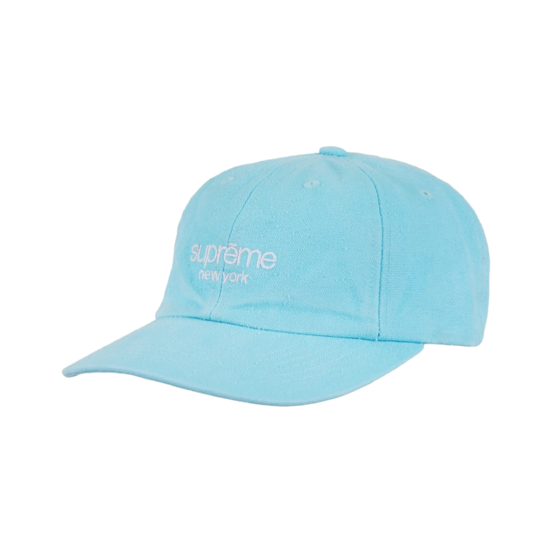 슈프림 클래식 로고 6-패널 캡 라이트 블루 - 23SS