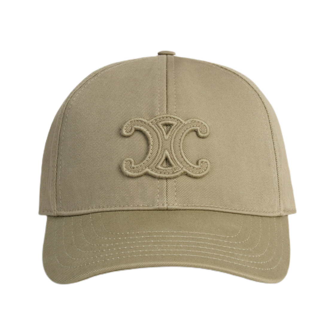 셀린느 트리옹프 베이스볼 캡 워시드 코튼 올리브(Celine Triomphe Baseball Cap in Washed Cotton Olive) - 2