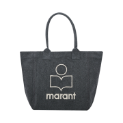 Isabel Marant Small Yenky Logo Tote Bag Faded Black - 25SS