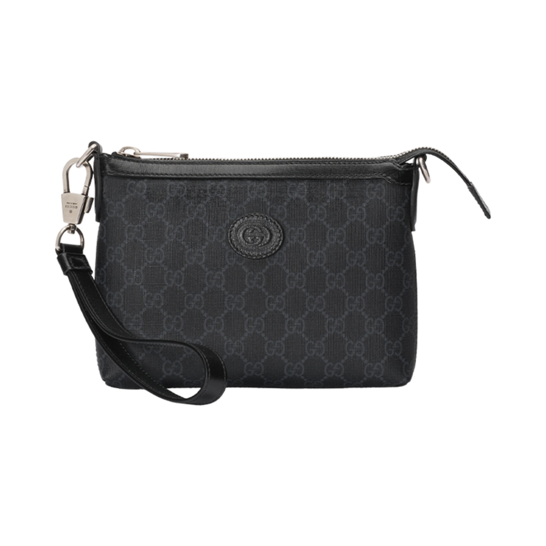 구찌 메신저 백 스퀘어 인터로킹 G 블랙 슈프림(Gucci Messenger Bag with Interlocking G Black Supreme)