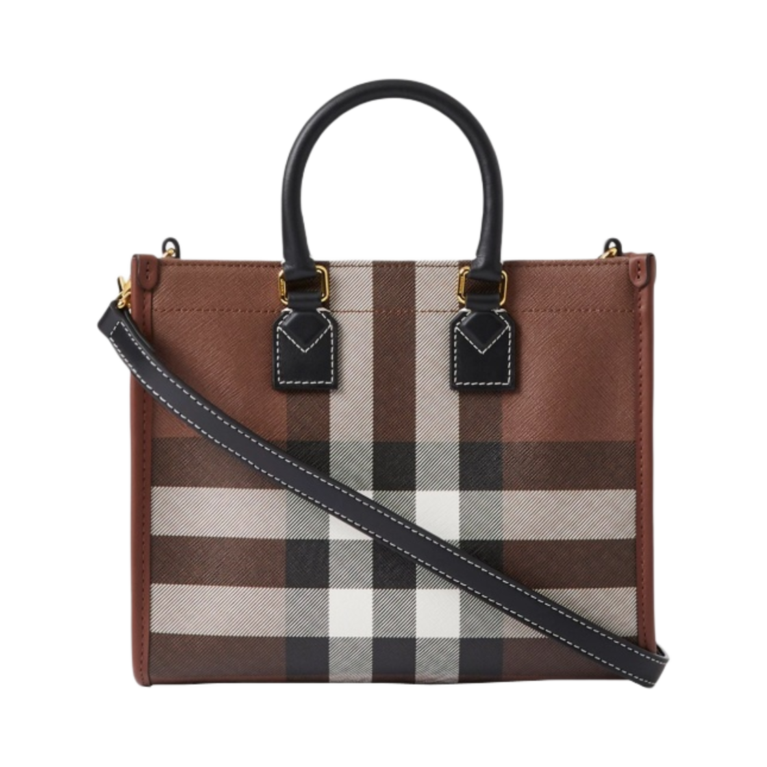 버버리 미니 프레야 토트백 다크 버치 브라운(Burberry Mini Freya Tote Dark Birch Brown) - 3
