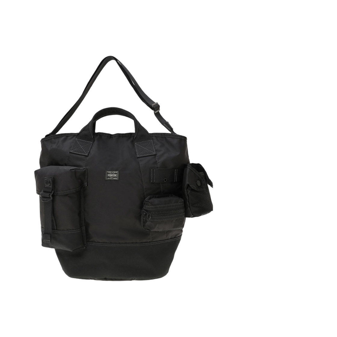 포터 올 투웨이 버킷 토트 파우치 블랙(Porter ALL 2Way Bucket Tote Pouches Black) - 2