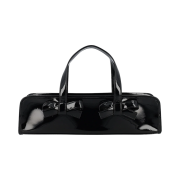 Comme des Garcons Girl Ribbon Detailed Zip-Up Tote Bag Black