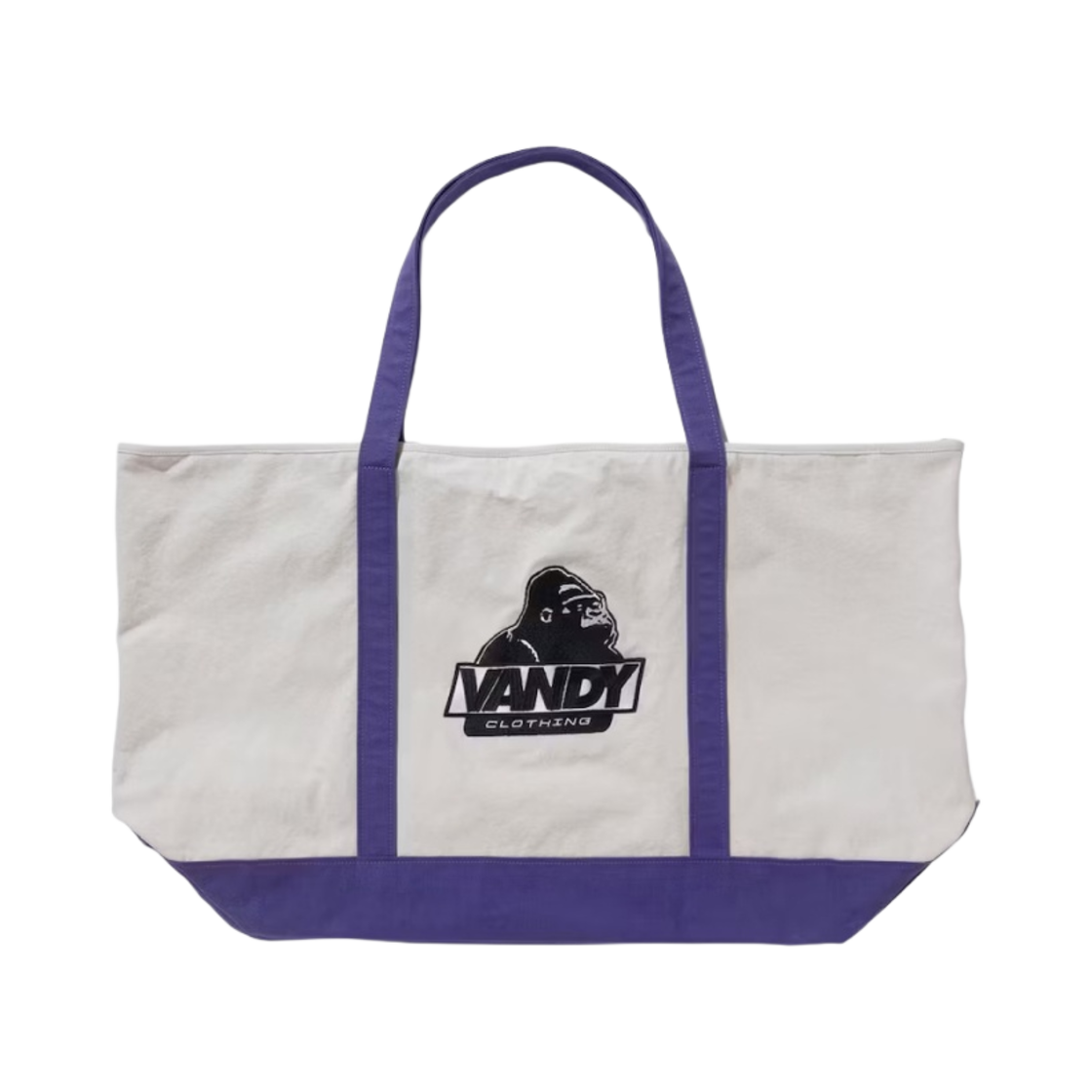 반디 더 핑크 x 엑스라지 자이언트 토트백 베이지 퍼플(Vandy The Pink x XLarge Giant Tote Bag Beige Purple)