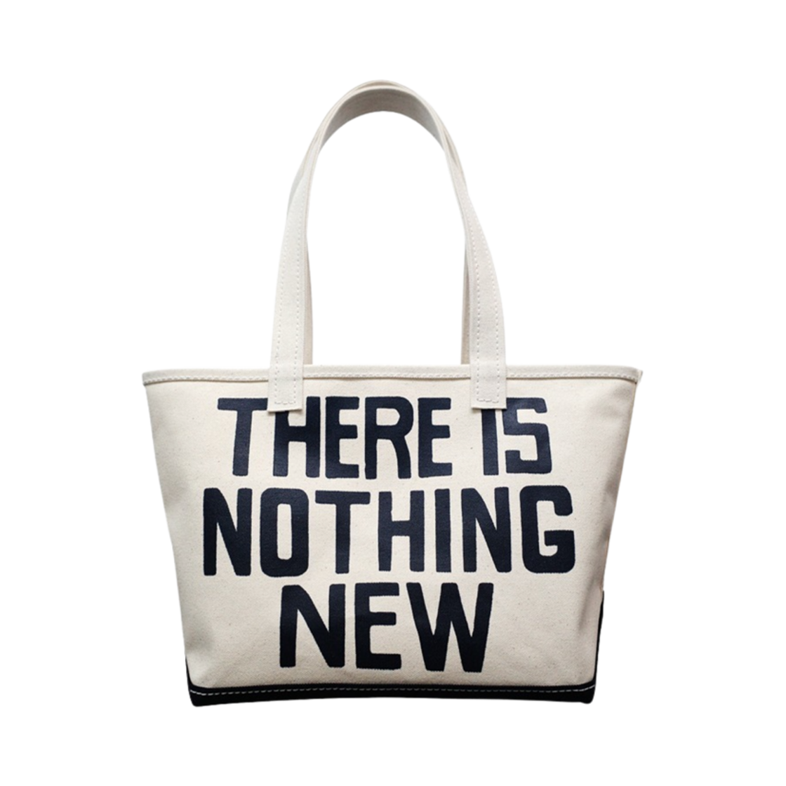 컬렉트 피시스 데어 이즈 낫띵 뉴 수비니어 토트백 내츄럴 네이비(Collect Pieces There Is Nothing New Souvenir Tote Bag Natural Navy)