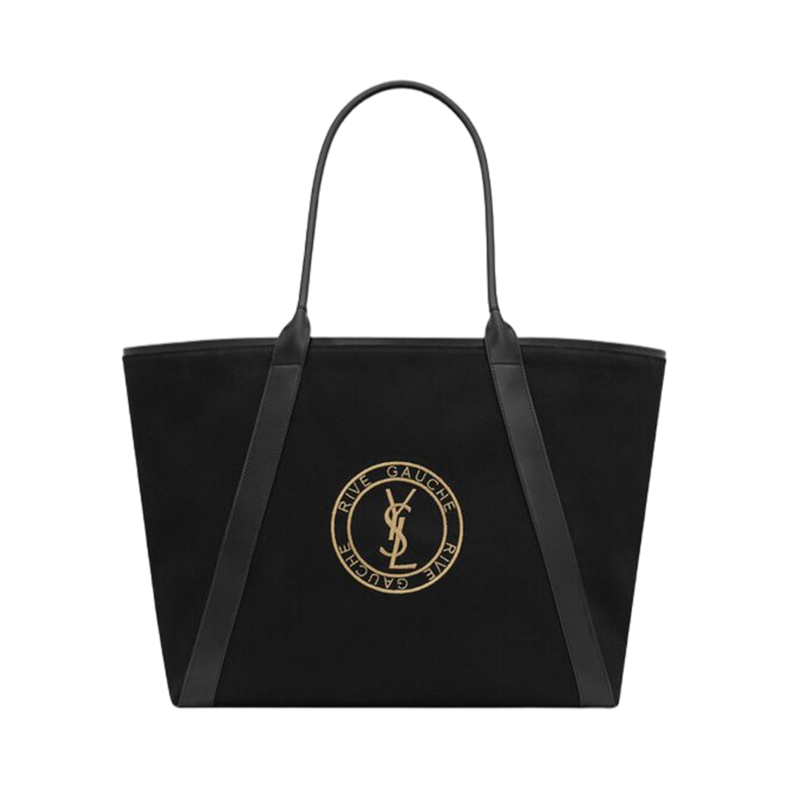 생로랑 리브 고쉬 캔버스 토트백 블랙 골드(Saint Laurent Rive Gauche Canvas Tote Bag  Black Gold) - 1