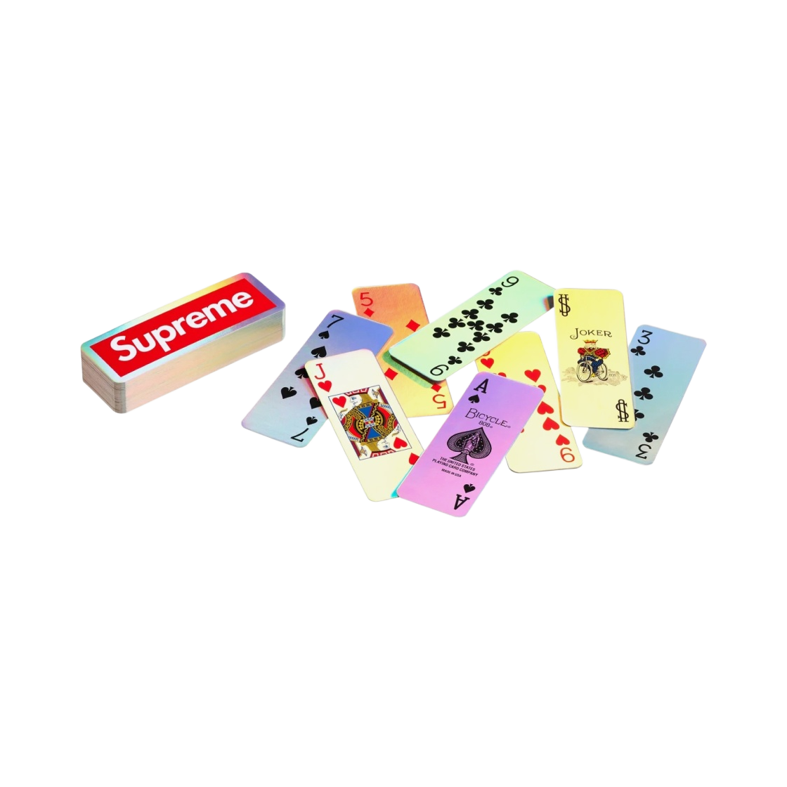 슈프림 x 바이시클 홀로그래픽 슬라이스 카드 홀로그래픽 - 23FW(Supreme x Bicycle Holographic Slice Cards Holographic - 23FW)
