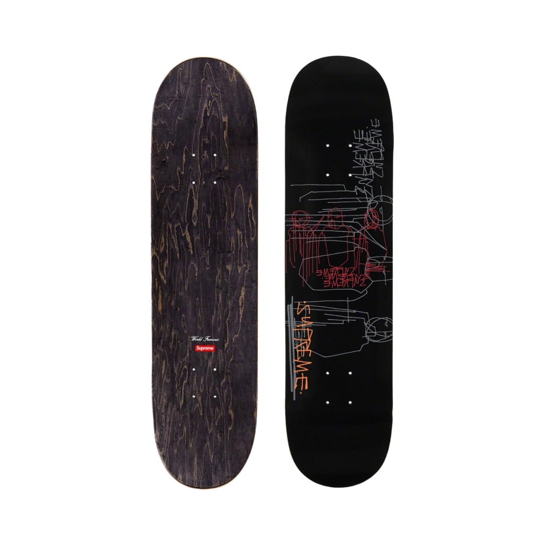 - Supreme Three Kings Skateboard Black - 23SS
