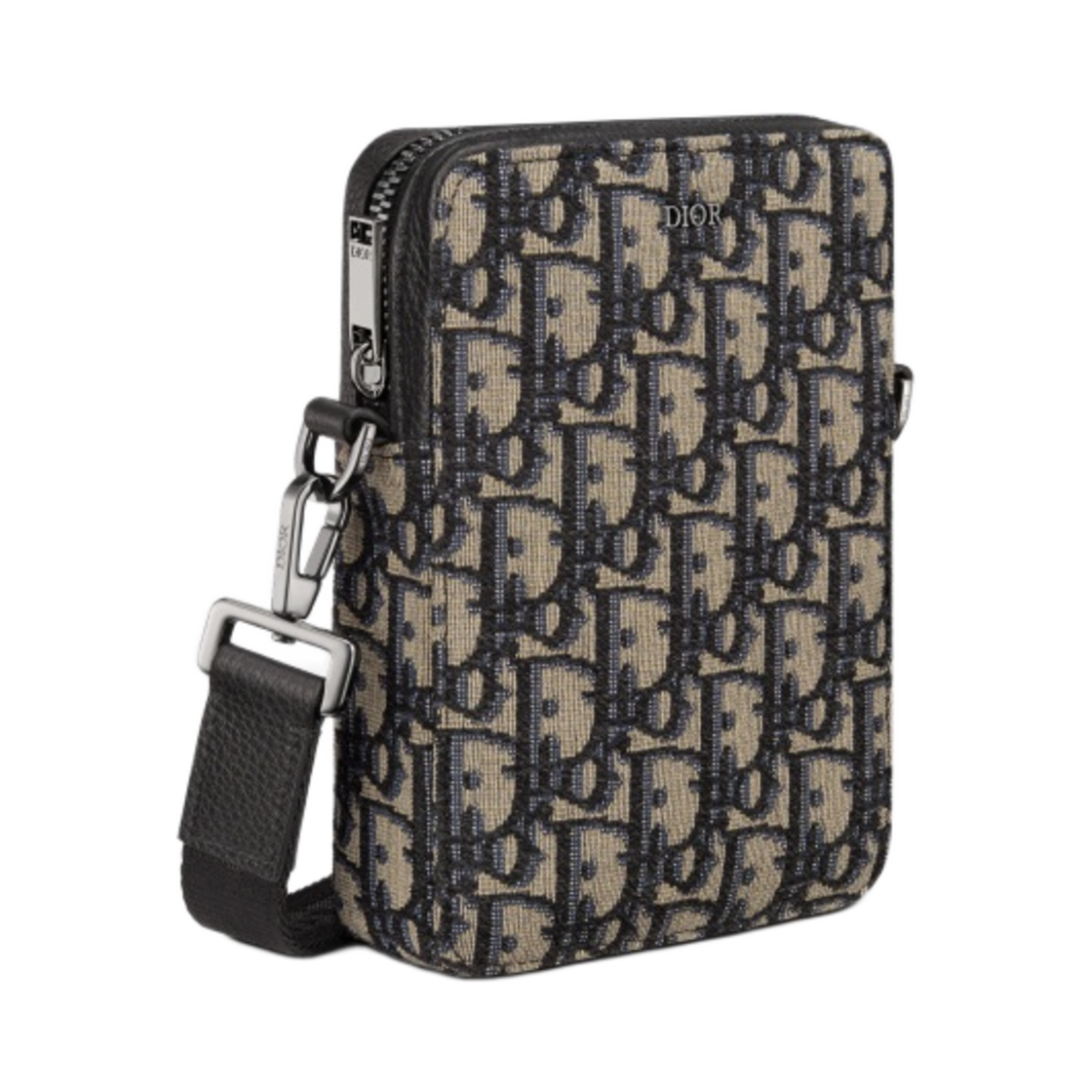 디올 메신저 파우치 베이지 & 블랙 오블리크 자카드(Dior Messenger Pouch Beige & Black Oblique Jacquard) - 3