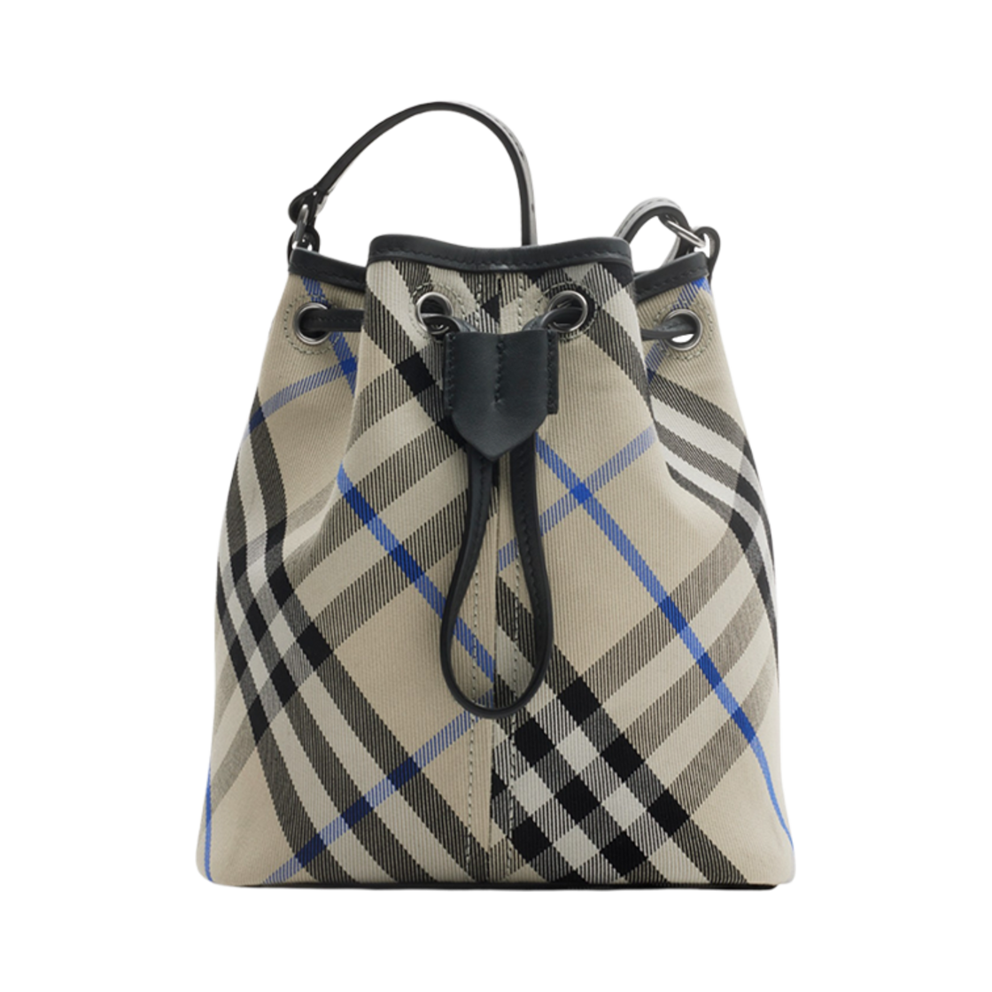 8105766 Burberry Mini Check Bucket Bag Lichen