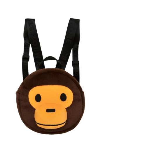0MXBGW4277XXM BAPE Baby Milo Plush Backpack Brown