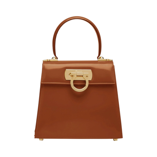 Ferragamo Small Kelly Bag Leather Brown