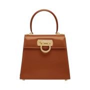 Ferragamo Small Kelly Bag Leather Brown