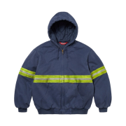 Supreme Reflective Stripe Hooded Work Jacket Navy - 24FW