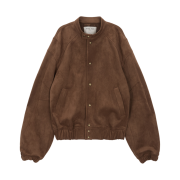 Matin Kim Faux Suede Bomber Jumper Camel