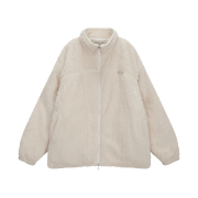 (W) Matin Kim Back Logo Fleece Jumper Ivory