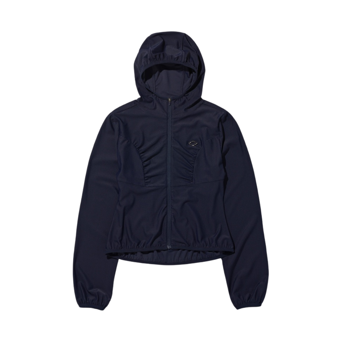 (W) 미스치프 후드 와플 집업 네이비((W) Mischief Hooded Waffle Zip Up Navy)