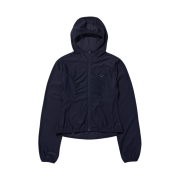 (W) Mischief Hooded Waffle Zip Up Navy