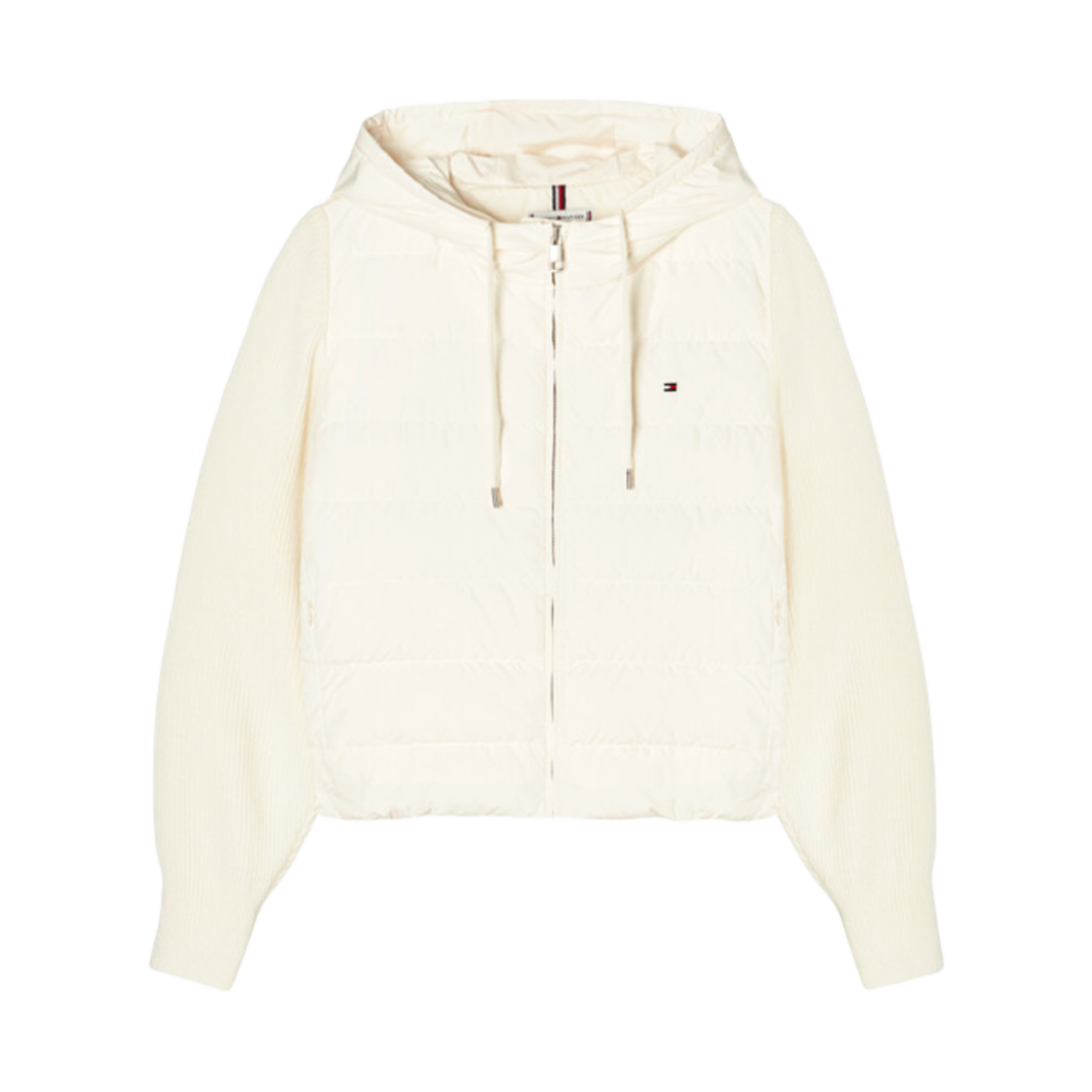 T22E7QOT212WL1W10 (W) Tommy Jeans Knit Mix Down Ancient White