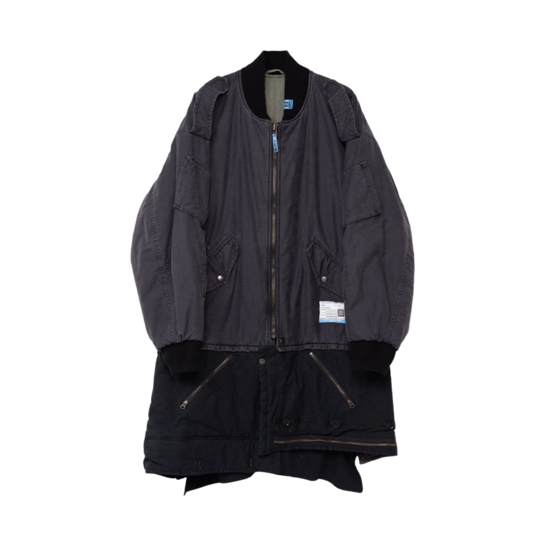 메종 미하라 야스히로 바텀 레이어드 밀리터리 코트 블랙(Maison Mihara Yasuhiro Bottom Layered Military Coat Black) - 1