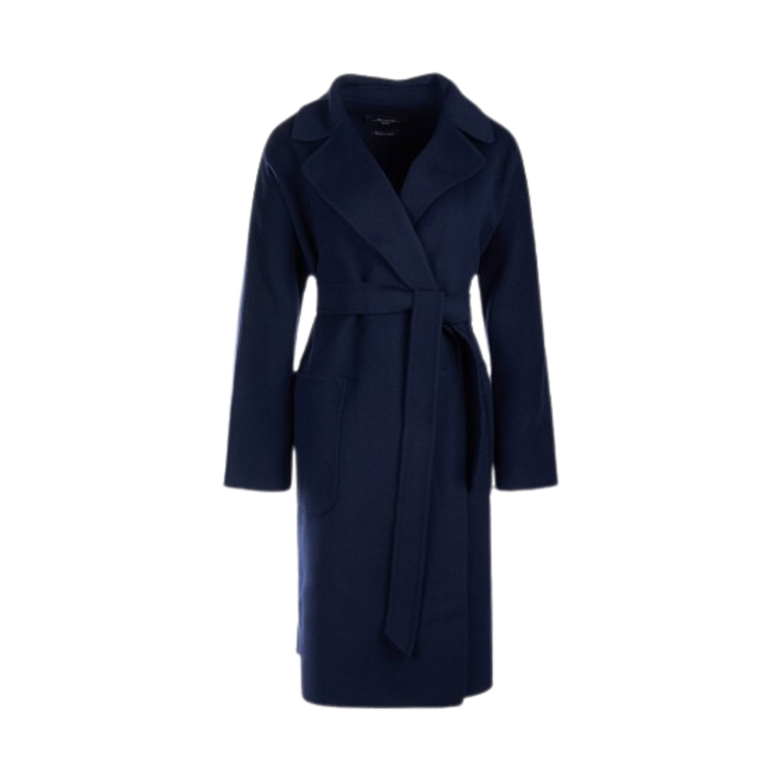 W) 위켄드 막스마라 로보 랩 코트 울 네이비 | Max Mara | KREAM