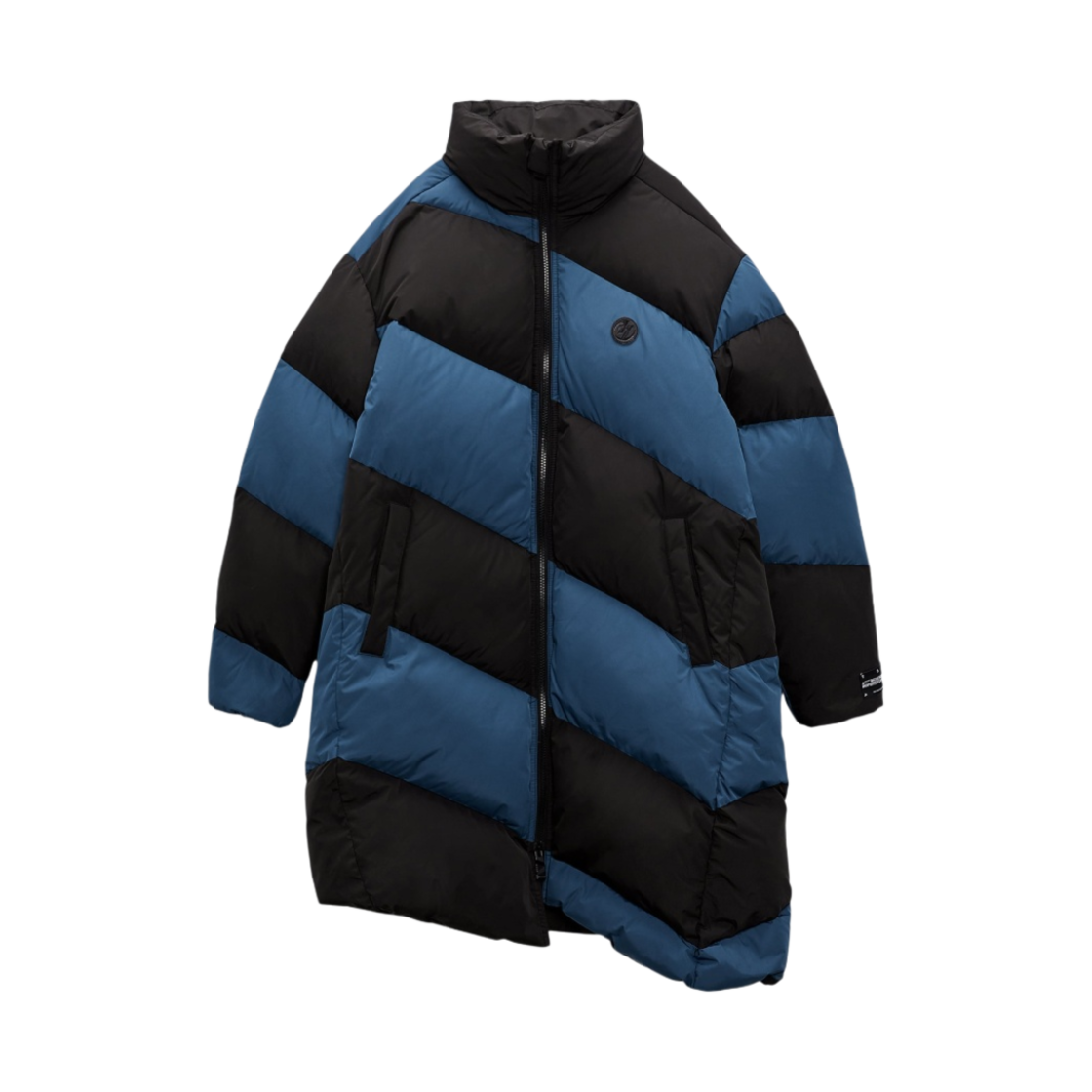 자라 x 아더에러 오버사이즈 롱 패딩 자켓 블루 블랙(Zara x Ader Error Oversize Long Puffer Jacket Blue Black)