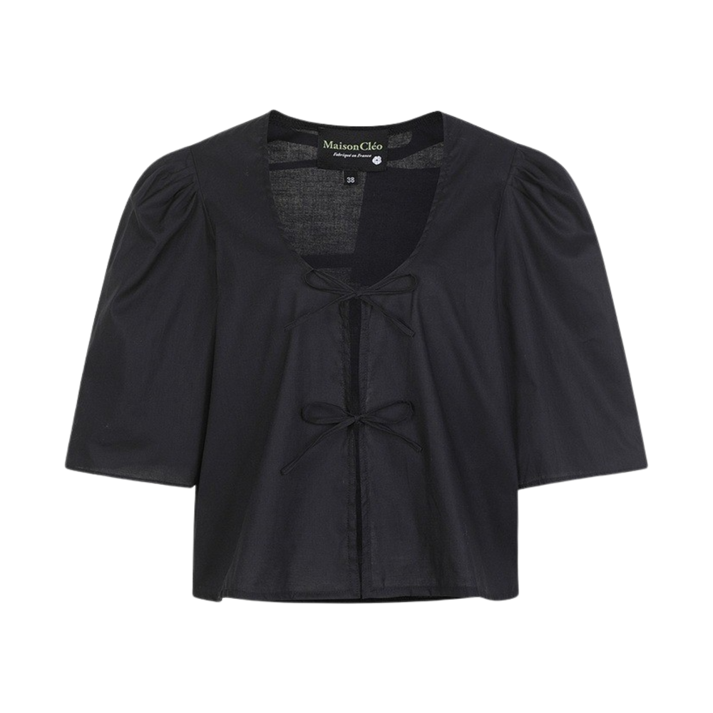 KW4BBL1MC02BK [KREAM 단독] Maison Cleo Women Maison Cleo Agnes Blouse Black