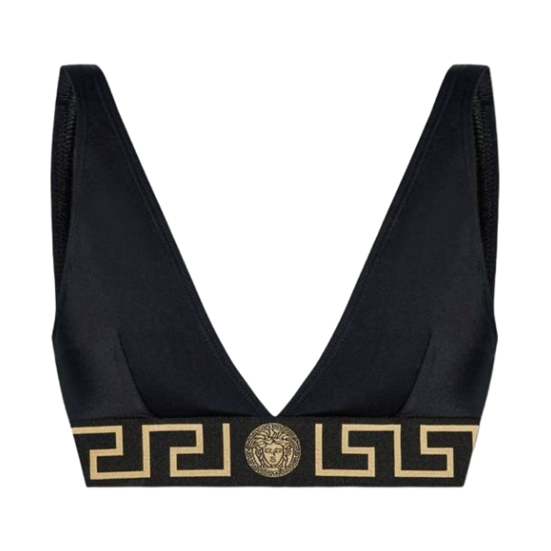 (W) 베르사체 그레카 보더 비키니 탑 블랙((W) Versace Greca Border Bikini Top Black)