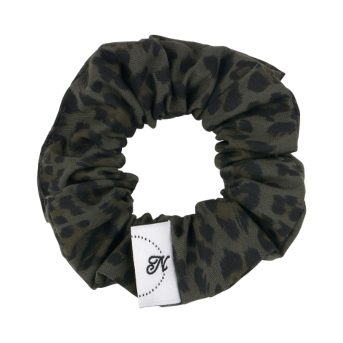 nff 392 Nff Leopard Scrunchie Mini Khaki