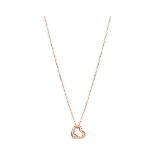 Tiffany & Co. Elsa Peretti Open Heart Pendant 7mm Rose Gold