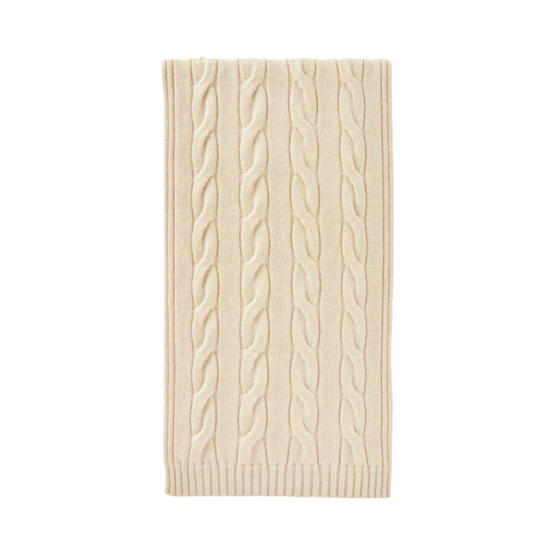 FAN4474-A0GS (W) Loro Piana Napier Baby Cashmere Muffler Creamy Cashmere Melange